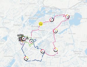 Interactieve kaart voor de marathon van Leiden